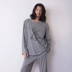 Nở hoa Coco Dịch vụ tại nhà Mùa xuân Đàn ông tuần lộc In áo thun dài tay Áo dài tay hàng đầu thoải mái thời trang nữ Pyjama