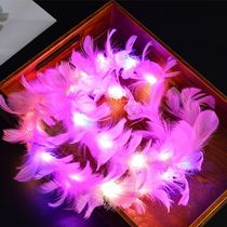 Luminous feather Garland New Angel goose hair hoop push flash small gift concert scenic spot stall hot sale