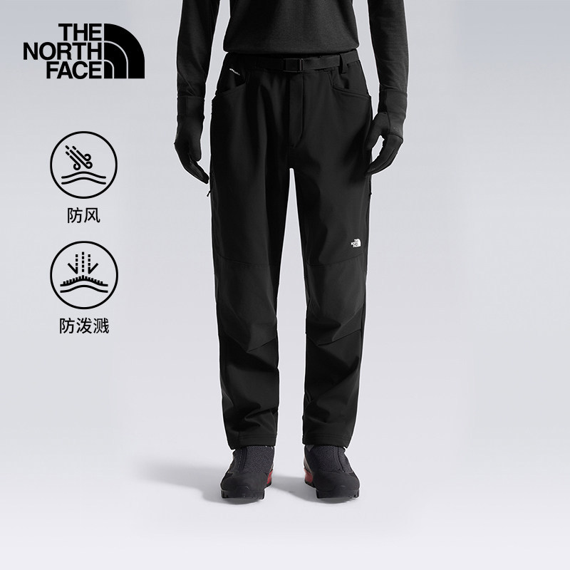 26 New Autumn and Winter Models Thenorthface North Face Soft Shell Pants Men's Fleece-Lined Windproof and Water-Repellent Long Pants 8J90