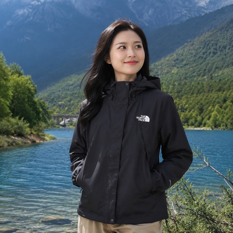 26 New Autumn and Winter Models Thenorthface North Face Women's Outdoor Windproof and Waterproof Hooded Jacket 8Dfa