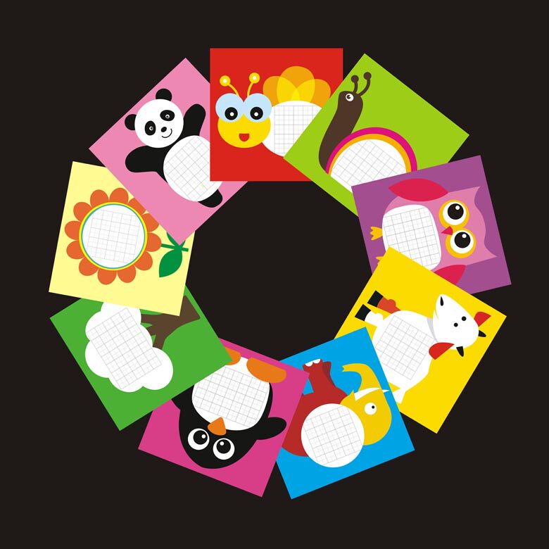 Cartoon Calligraphy Paper Hardwriting Paper Student Calligraphy Paper Exhibition Work Paper Field Characteristics