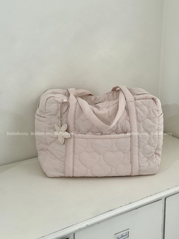 Bottlebunny* Travel Bag Large Capacity Pink Heart Bag Women's Shoulder Bag Bottlebunny* Travel Bag Large Capacity Pink Heart Bag Women's Shoulder Bag