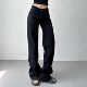 Low-waist straight jeans for women 2025 autumn and winter new American retro hottie narrow version wide-leg floor-length pants and long pants