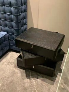 Molteni конец минималистский копченый дизайнер "ротари" Итальянская легкая роскошь спальня сеть красный малые тип тумбочка