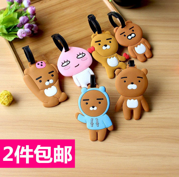 Silicone Baggage Card Creative Suitcase Cartoon Listing Boarding luggage Luggage Cards Suitcase TRAVEL Travel Cards Abroad