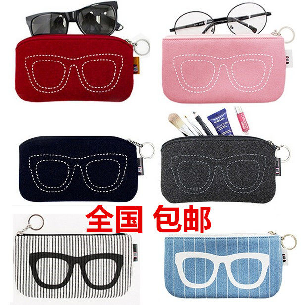 Korea Creative Fashion Felt Men's and Women's Sunglasses Bag Sunglasses Bag Glasses Bag Glasses Bag Eye Cover