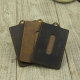 Handmade cowhide bus card set access control card bag campus card protective cover key chain mini subway card