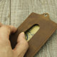 Handmade cowhide bus card set access control card bag campus card protective cover key chain mini subway card