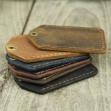 Кожаный защитный чехол для карты, прямоугольный чехол для проездного и картхолдер, индукционный брелок, из натуральной кожи