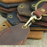 Кожаный защитный чехол для карты, прямоугольный чехол для проездного и картхолдер, индукционный брелок, из натуральной кожи