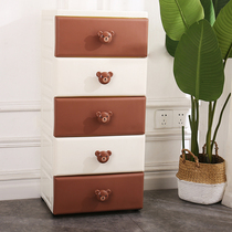 Thickened Cartoon Bucket Cabinet Five Bucket Cabinet Containing Cabinet Locker Bedrooms Simple modern five-bucket Closet Living Room Drawer Cabinet