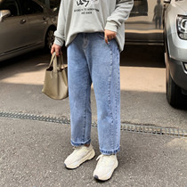 ALIN large size custom jeans women 200kg fat mm2020 new hip slimming straight pants pants