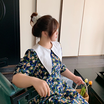 ALIN custom large size women's 2020 new floral dress 200kg fat sister slim age reduction skirt summer