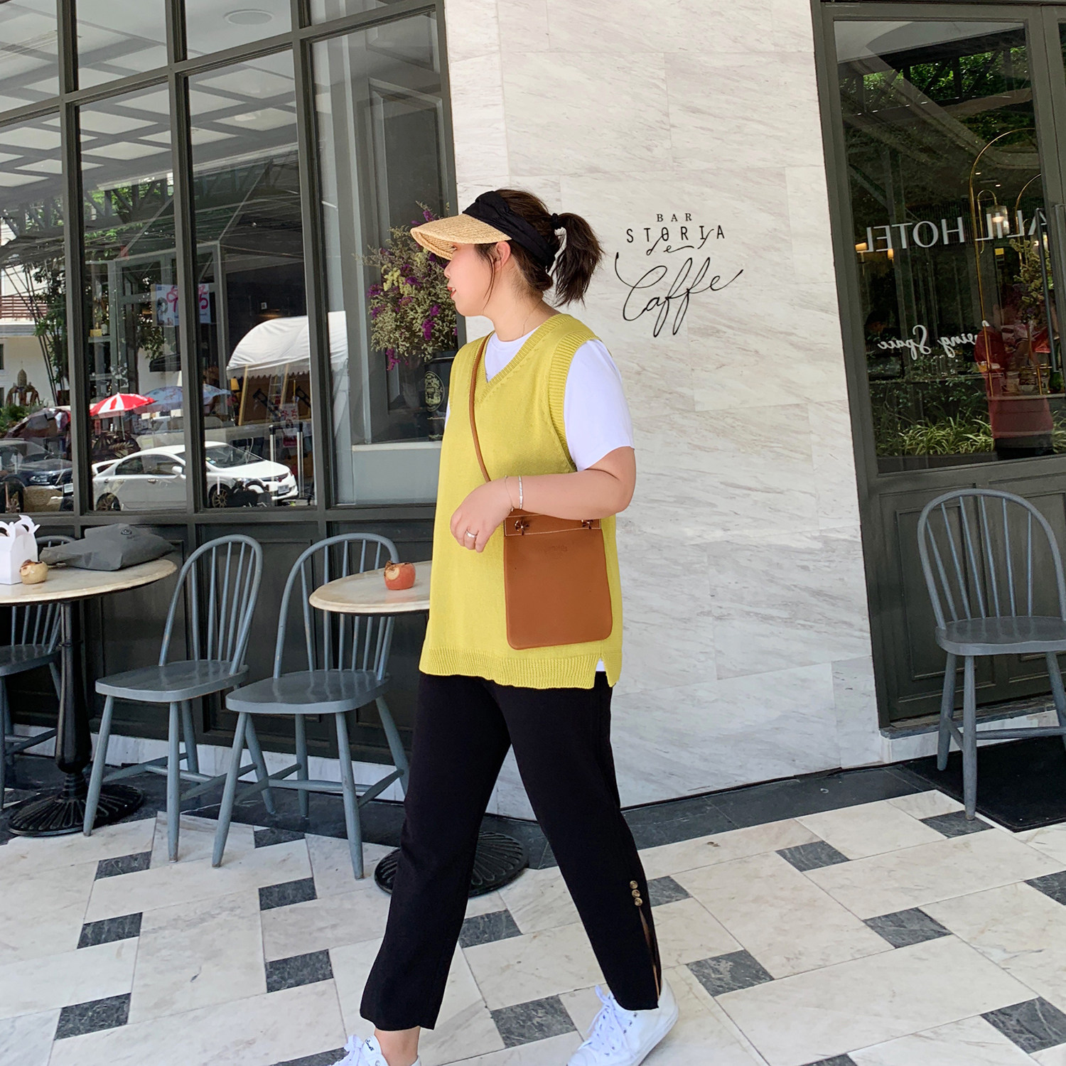 ALIN Customized Large Size Vest 2020 New Women's Spring and Autumn Long Loose Large Size Knitted Vest Trend