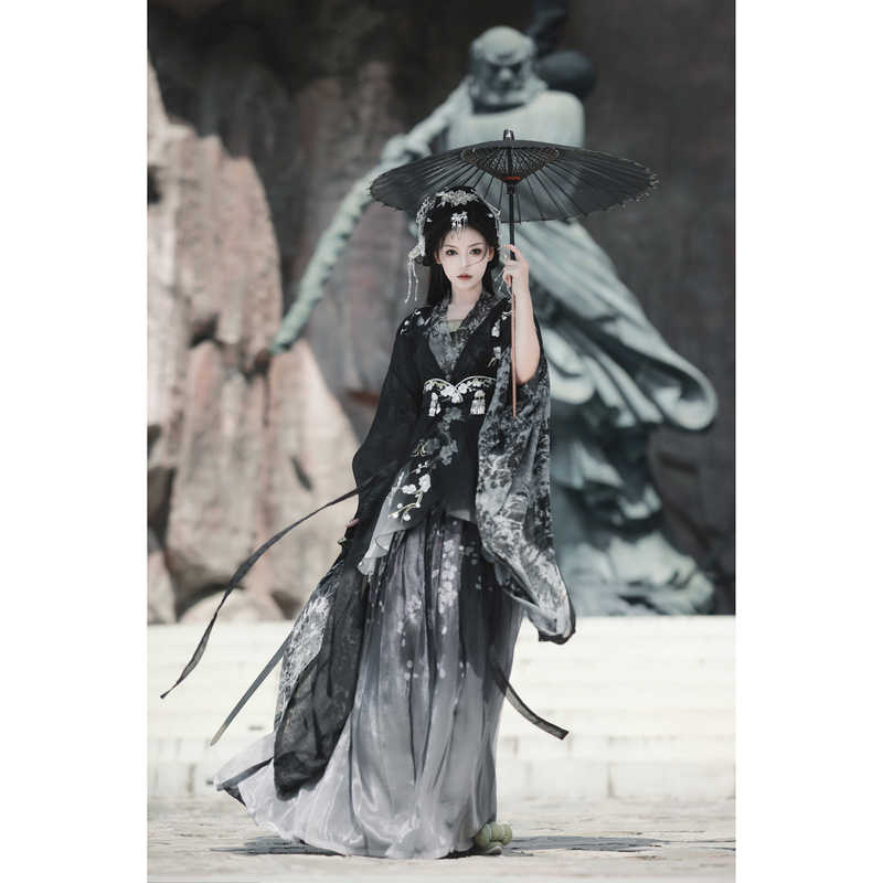 Yanshanting Hanfu, Dust-Free, Heavy Plum Blossom Embroidery, Cool Style, Northern and Southern Dynasties, Jianghu Martial Arts Style, Original, in Stock