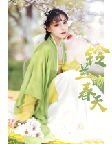 Yanshanting Original Hanfu Lily of the Valley spring Spring Song embroidery dark pattern scallion waist skirt