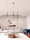Italian Designer Combination Pendant Light for Villa Duplex Living Room Dining Table Led Modern Linear Staircase Light