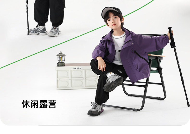 小象汉姆童装儿童山系探险软壳冲锋外套男童防水服2026秋装新款潮 — 16