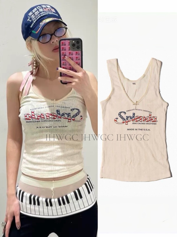 In Stock *Praying Style Vintage Flag Star and Stripe Lace Camisole Top In Stock *Praying Style Vintage Flag Star and Stripe Lace Camisole Top