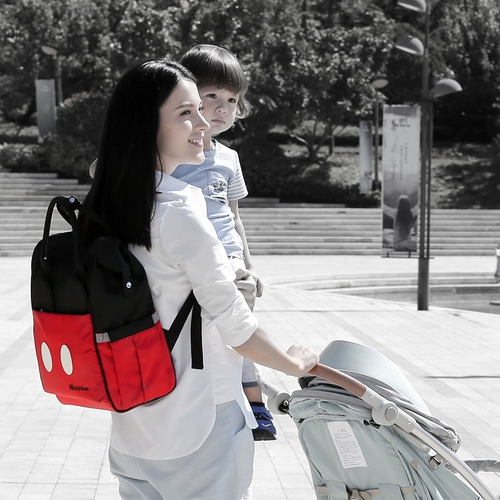 Дисней, вместительный и большой универсальный портативный рюкзак для матери и ребенка для молодой матери для выхода на улицу, сумка