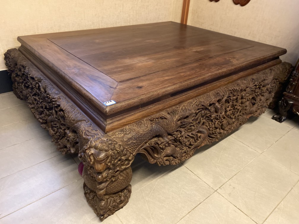 Vietnam red wood furniture innate yellow sandalwood Lao acid branch bed collapse panel Two-piece thickness 2 Hand Engraving