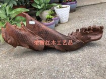 Vietnam mahogany handicraft big red sour branch golden dragon fish year old fish Fortune rich whole wood