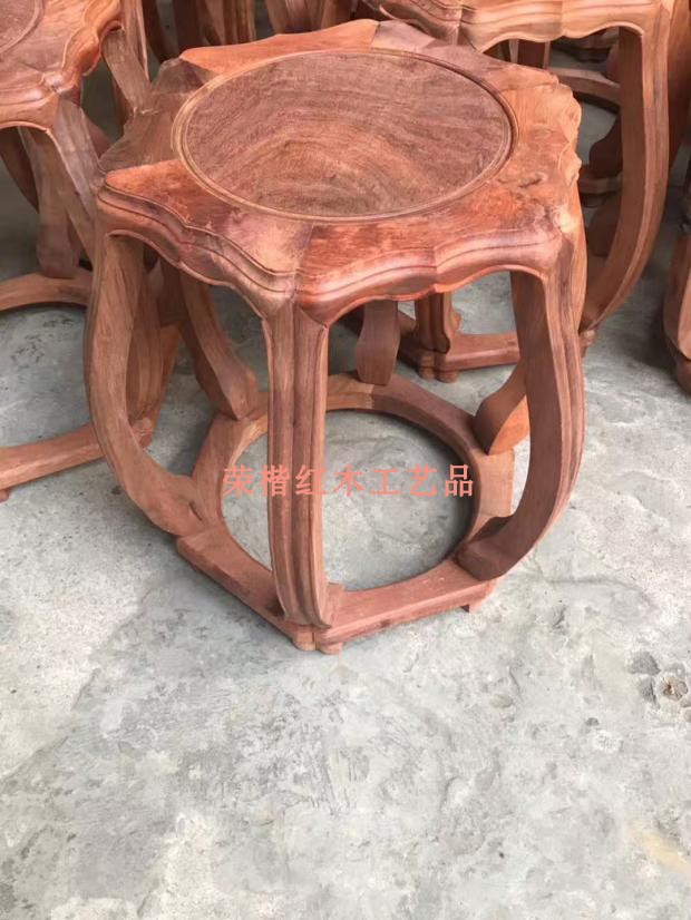 Vietnamese mandwood furniture flower wood semi - finished products Myanmar Lao pear bench bench flower drum bench good tenon socket