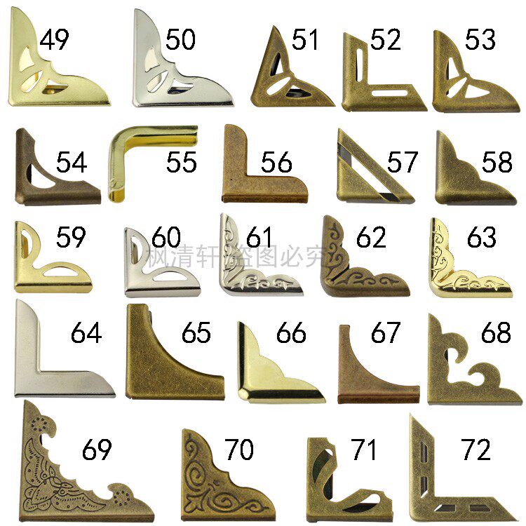 Interval Thick 3-4mm Hand ledger This metal protective corner pen electric wrap corner accessories Bull Leather protect book corner protective sheath