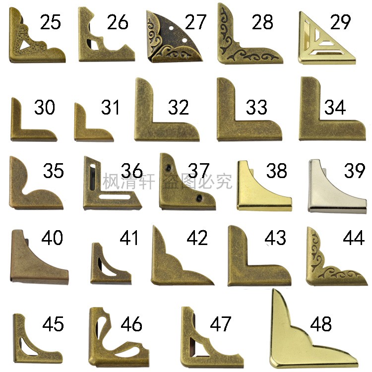 2 1-2 9MM hand ledger metal corner protector laptop corner accessories cowleather book protection book corner protective cover