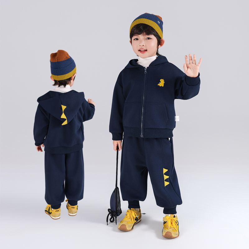 Boys' Outfit Children's Cartoon Dinosaur Hooded Tracksuit Spring and Autumn 2026 New Toddler Sweatshirt and Pants Two-Piece Set Boys' Outfit Children's Cartoon Dinosaur Hooded Tracksuit Spring and Autumn 2026 New Toddler Sweatshirt and Pants Two-Piece Set