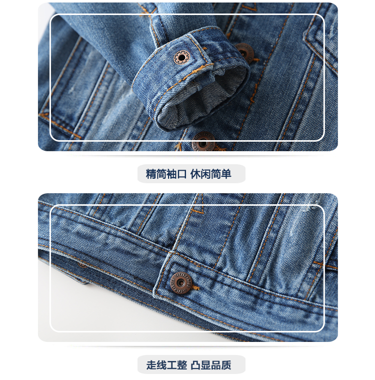 Áo khoác trẻ em trùm đầu nước ngoài Áo khoác denim trẻ em Hàn Quốc quần áo denim 2019 mùa thu quần áo trẻ em mới cho bé trai - Áo khoác áo dạ trẻ em nữ đẹp