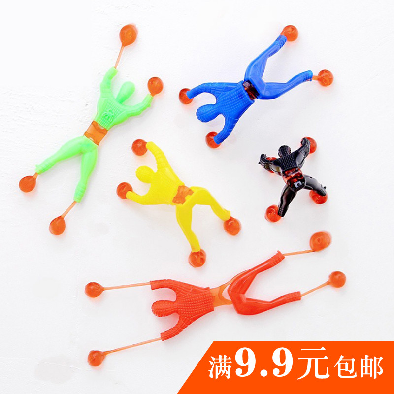 Kids Toy Magic Flip Heel Bucket Wall Climber Spider Man Sticky Palm Meteor Hammer Kindergarten Small Gift Prize