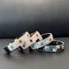 Original Lace High-End Dog Collar P Collar for Small and Medium-Sized Dogs, Genuine Leather Spliced Pet Collar Leash