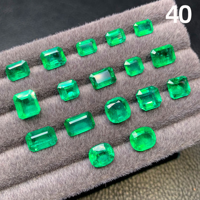Natural emerald bare stone VVG slightly oily brilliant green Wharton green Zambian new Chinese style custom ring