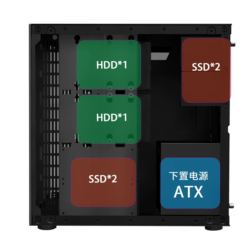 Игровой корпус для ПК полноразмерный с боковыми стенками RGB RGB цветной свет онлайн-кафе и т.д. ATX домашний игровой большой корпус