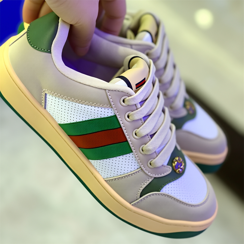 Vintage Distressed Sneakers for Men and Women, 2026 Spring/Summer New Genuine Leather Sneakers, Trendy Couple Casual Distressed Shoes