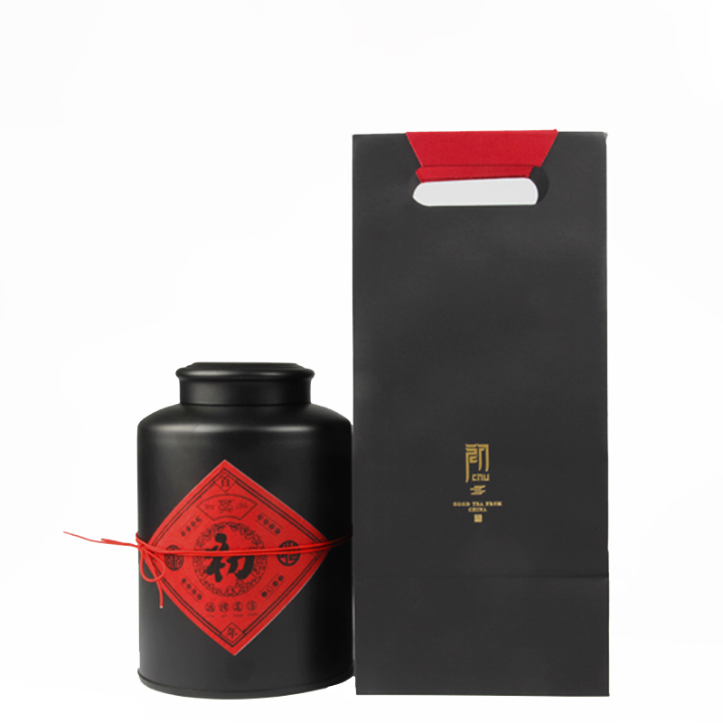 Pig iron tea round cans retro packaging gift box single can one catty half catty medium uncoated whole box batch