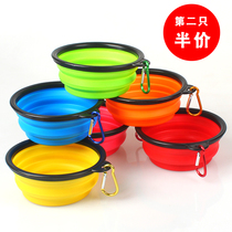 Puppy out portable folding bowl Silicone Bowl Pet Folding Bowl Cat Bowl dog Water Bowl Bowl Teddy Dog Food Bowl