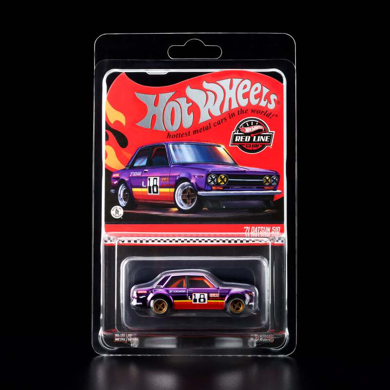 Hot Wheels Rlc 1/64 Nissan'71 Datsun 510 Electroplated Purple Openable Hood