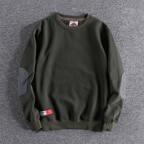 Весенняя утепленная толстовка с круглым воротником, трендовый брендовый лонгслив, оверсайз