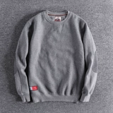 Весенняя утепленная толстовка, трендовый брендовый лонгслив, оверсайз