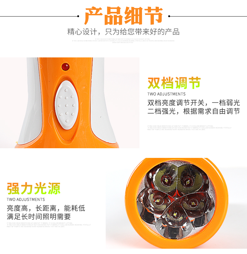 LED đèn pin sạc nhà thời trang mini chói tầm xa ngoài trời thuận tiện chiếu sáng 5 hạt đèn đèn pin nhỏ đèn pin siêu sáng đội đầu