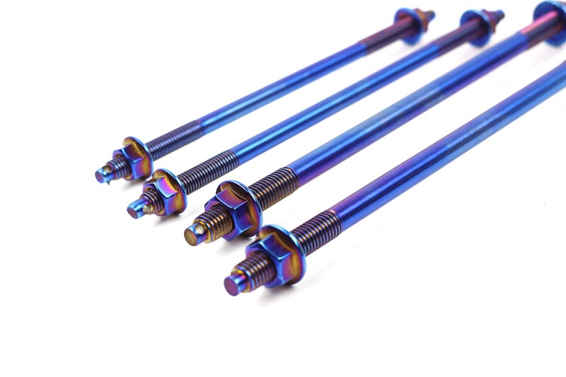 Stainless steel shaft front shaft M10/12mm lengthened color titanium calf burned titanium tortoise Fuxi Hussars BWS modification