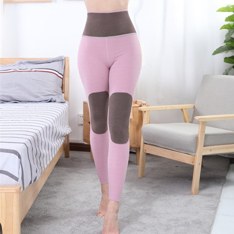 Lady Duvet Double Sided Plus Suede Sanitary Pants High Waist No Mark Kneecap Kneecap Kneecap Spontaneous Heat Warm Pants