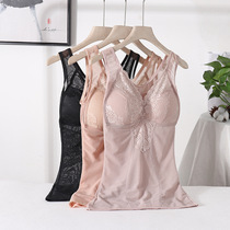 Wear-free underwear shapewear with bra summer thin corset underwear without steel ring Cup slimming vest