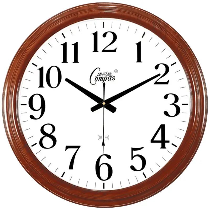 Kangbas Radio-Controlled Clock, Large Size, Automatic Time Setting, Wall Clock for Office, Wall-Mounted Clock, 2736, Coffee Color, 49cm Kangbas Radio-Controlled Clock, Large Size, Automatic Time Setting, Wall Clock for Office, Wall-Mounted Clock, 2736, Coffee Color, 49cm