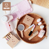 Cat Wooden Makeup Bench Toy Over Home Corner Color Playing Girl Dressings Bag Parent-child 3 - -6 years old