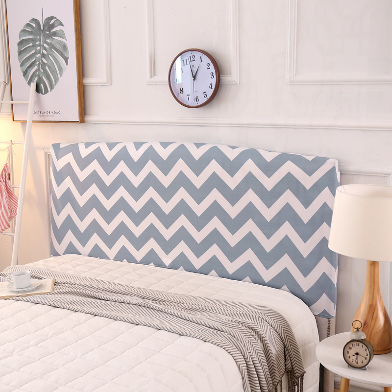 ins Nordic simple solid color elastic curved all-inclusive bed hood cover fabric leather bed soft bag dust cover cover towel