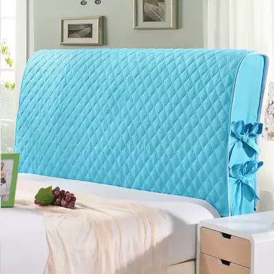 1 5 1 8 Solid color cotton sandwich Thick bed head cover leather bed wooden bed cover