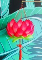 Spring Festival Lantern Festival Flower Lantern Traditional hand-held lotus lamp Finished product